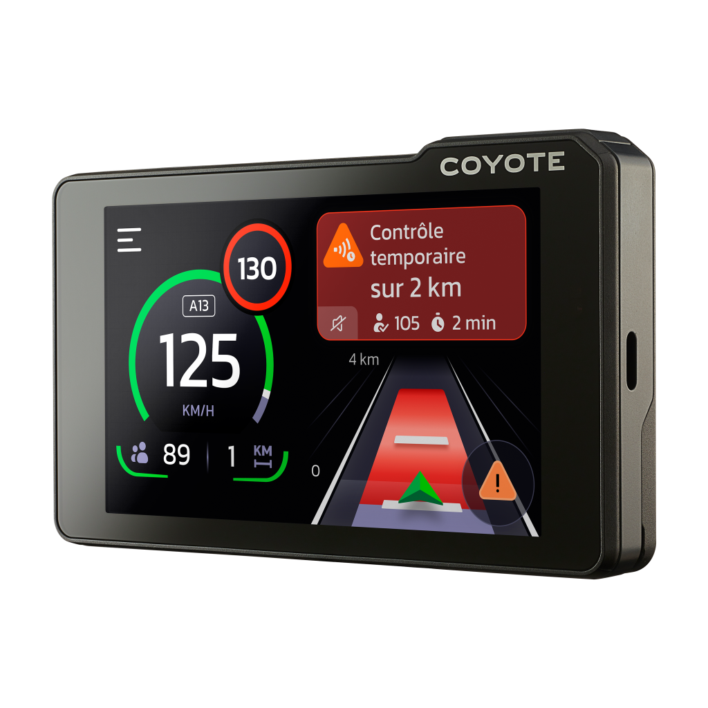 Coyote Max France - Assistant D'aide à La Conduite - Écran Tactile 4'' - Alertes Radars Et Dangers En Temps Réel